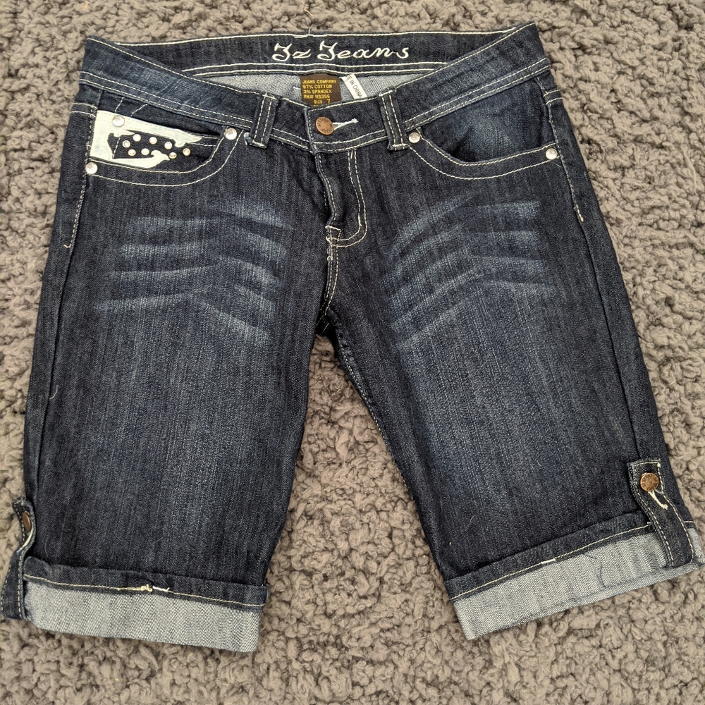 Long Jean shorts